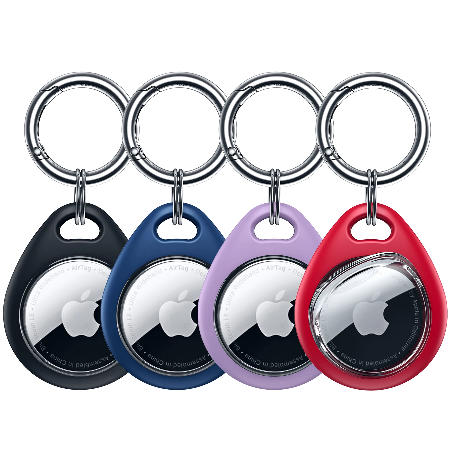 

Leyi wholesale TPU pet airtag protective sublimation Key chain ring clip holder case accessories for apple iphone airtag cover