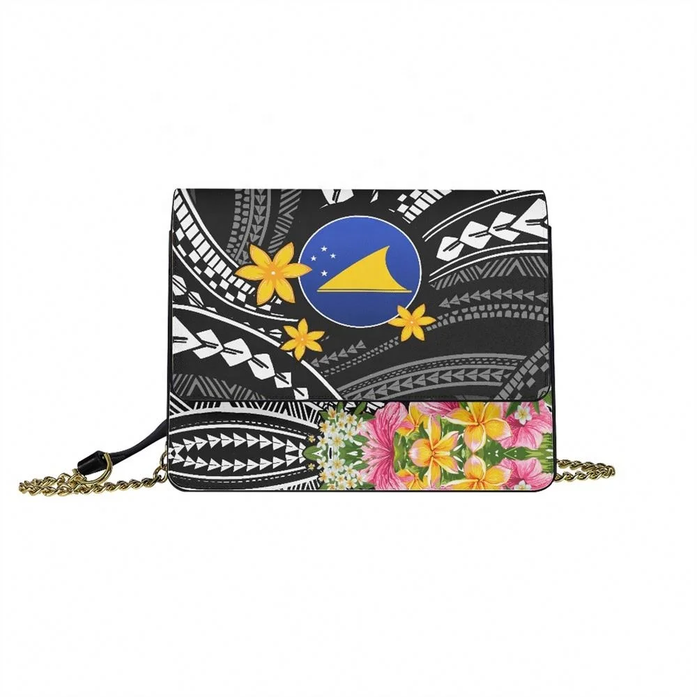 

POD Tokelau Islands Pattern Mini Shoulder Bags Polynesian Print Ladies Shoulder Bags Custom Crossbody Bag, Customized color