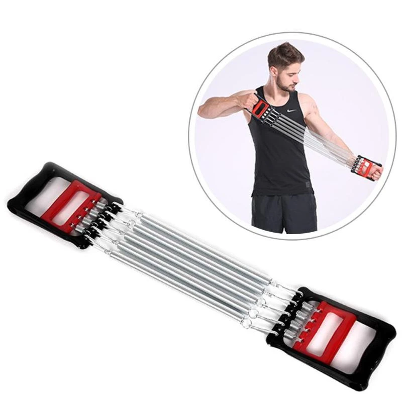 

Portable Plastic Handle Five Springs Chest Expander Pull Exerciser with Hand Gripper Wrist Developer for Training Arms Chest