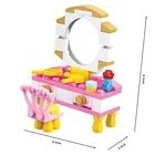 Cogo 王女の寝室ドレッシングテーブル子供たちはモデルビルディングブロック diy のおもちゃレゴレンガ