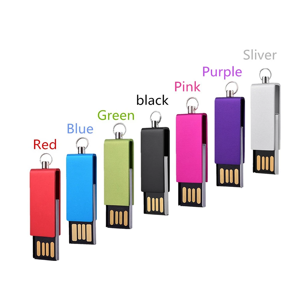 

New Arrival Colorful Metal Usb Memory Stick Usb 2.0 3.0 Swivel Memorias Usb Stick Custom Logo Pendrive Flash Drive 2G 4GB 8G 16G