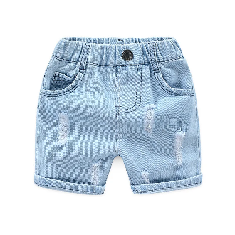 

Boys' Tattered Jeans Shorts 2022 Summer New Korean Style Baby Beach Pants Cropped