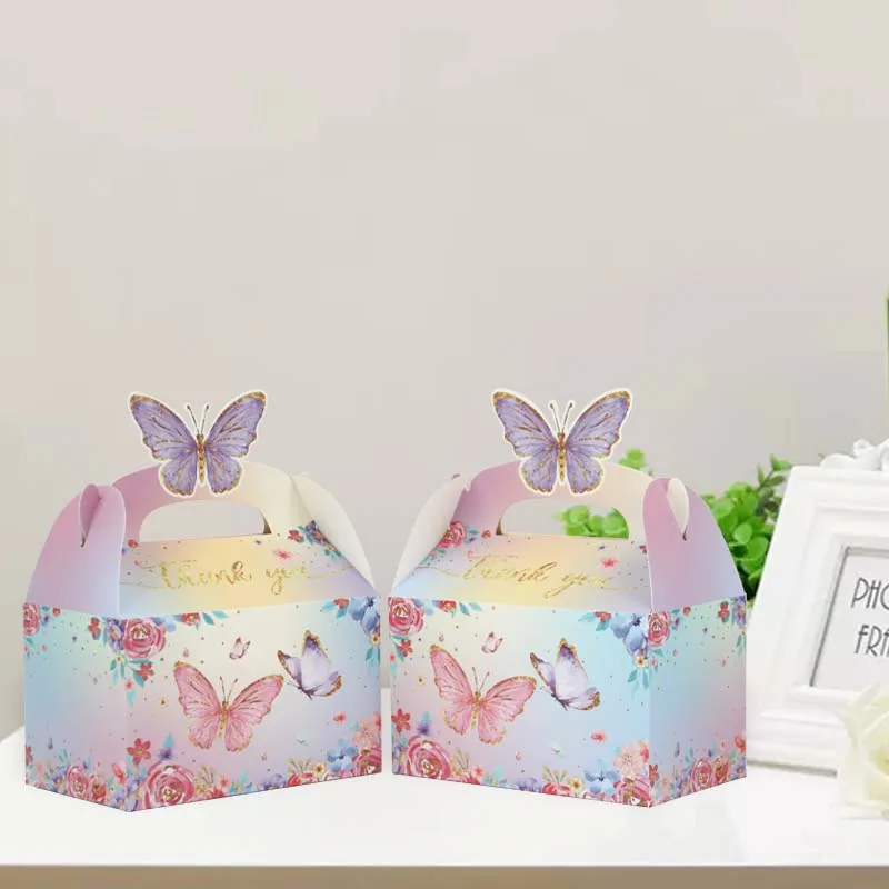 

Jumi brand butterfly pattern luxury paper bag gift packing paper bag for food and gift pack