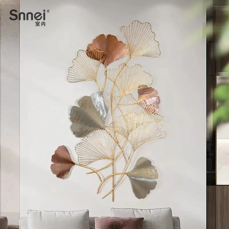 128*76c New Dropshipping Products 2024 Metal Metallic Wall Living Room for Home Decor Luxury Art Item House Decoration Interior