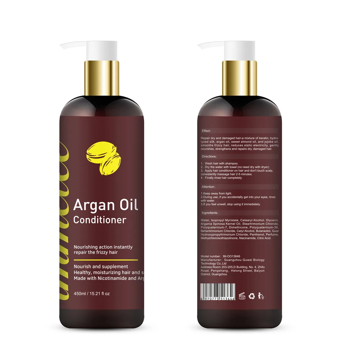 

Moroccan argan oil natural organic curly private label hair growth shampoo and conditioner
