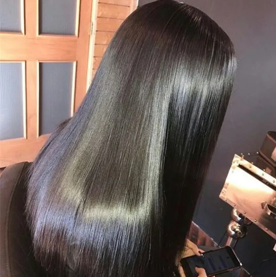 

one donor cuticle aligned straight bundles with closure super double drawn vietnamese raw hair, Natural color