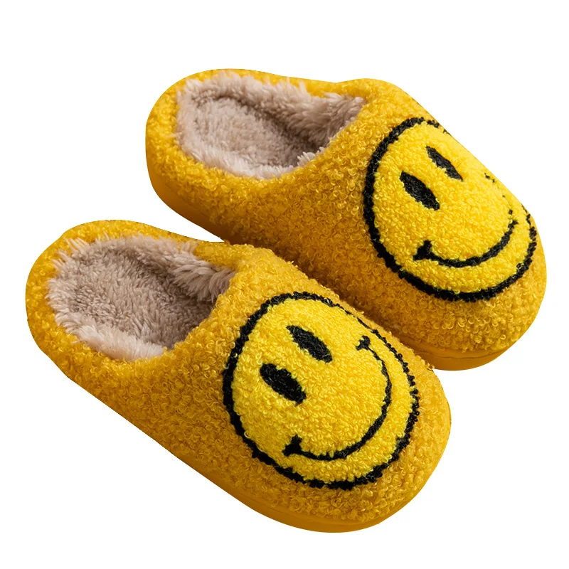 

Kids/Boys/Girls Children's indoor home house warm Anti slip smile slippers shoes
