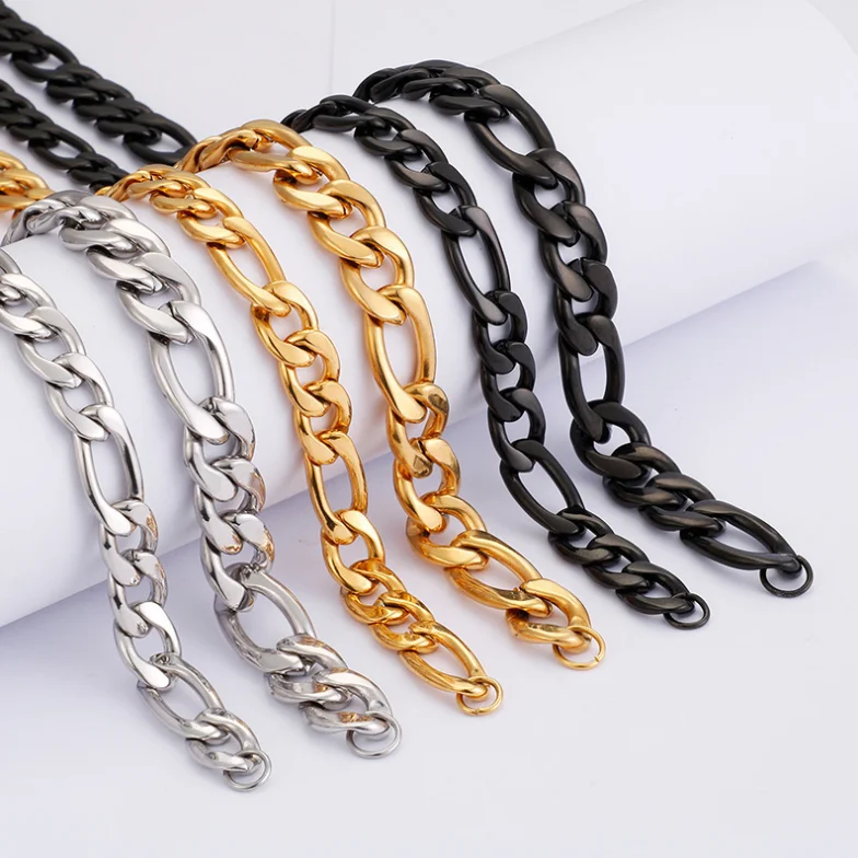 

VEROMCA Chain Necklace Stainless steel NK Chain Korean Style Chain Decoration 18K Gold Plated Jewelry Finding