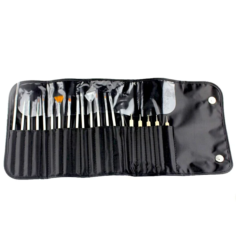 

High Quality 20PCS Makeup Brush Set Manicure Set Nail Tool, Black