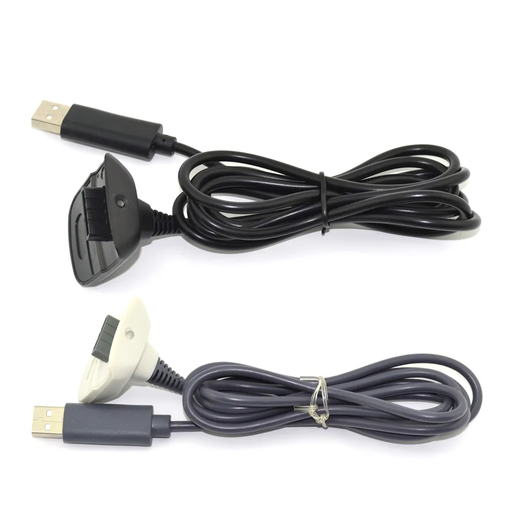 

1.5m USB Charging Cable For Xbox 360 Game Controller Gamepad Power Supply Charging Charger Cable Cord, Black/gray