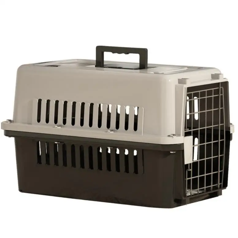 

Portable Travel Flight Approved Cats Dogs Cage Carrier Crate Outdoor Kennel cat carry box, Blue, brown, grey, orange