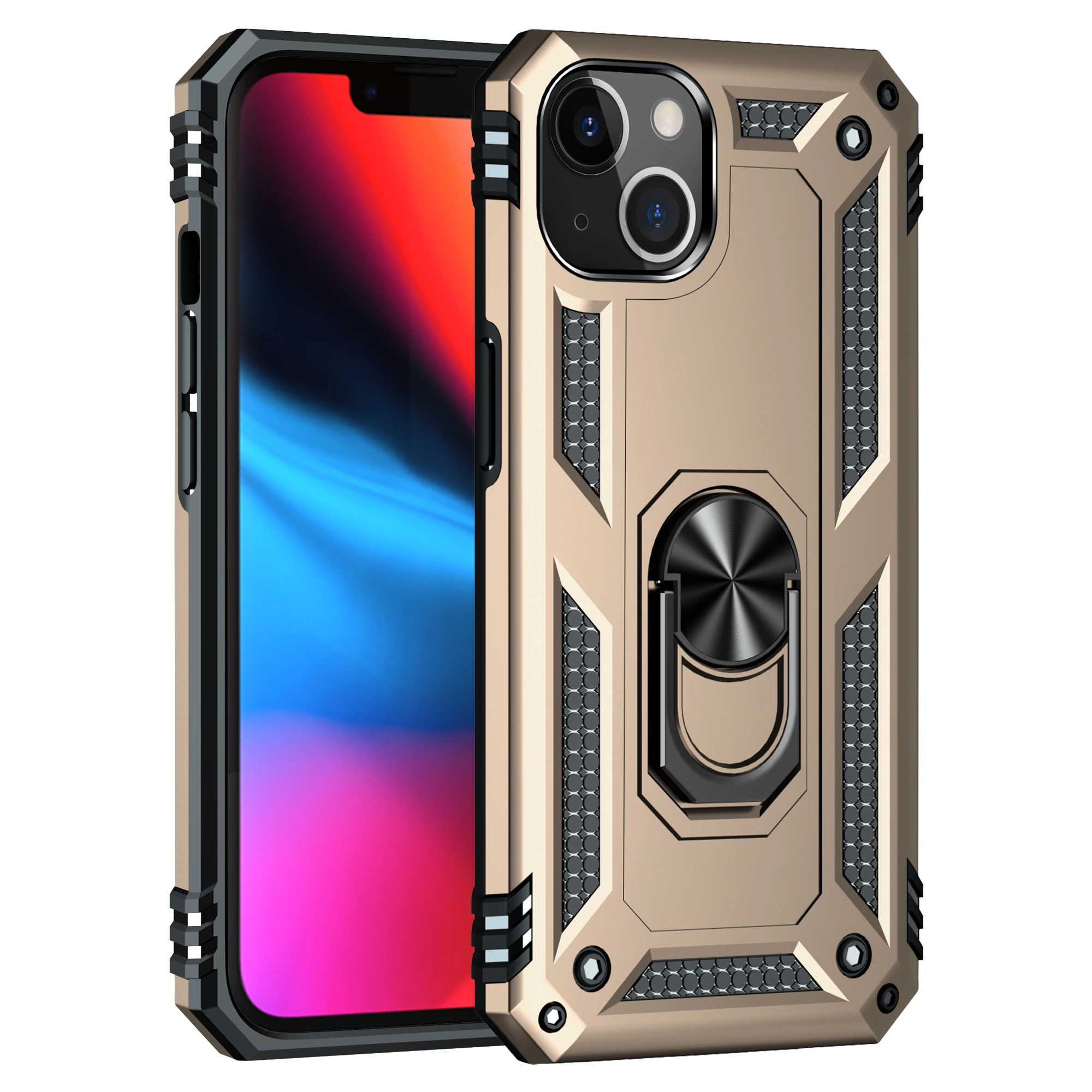 

for one plus 9pro ring holder phone case mobile phone protective back case magnetic ring tpu+pc phone case, Black/silver/rose gold/green/blue/golden/red