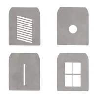 

Gobo set for optical snoot , Stainless steel Shaped Cards