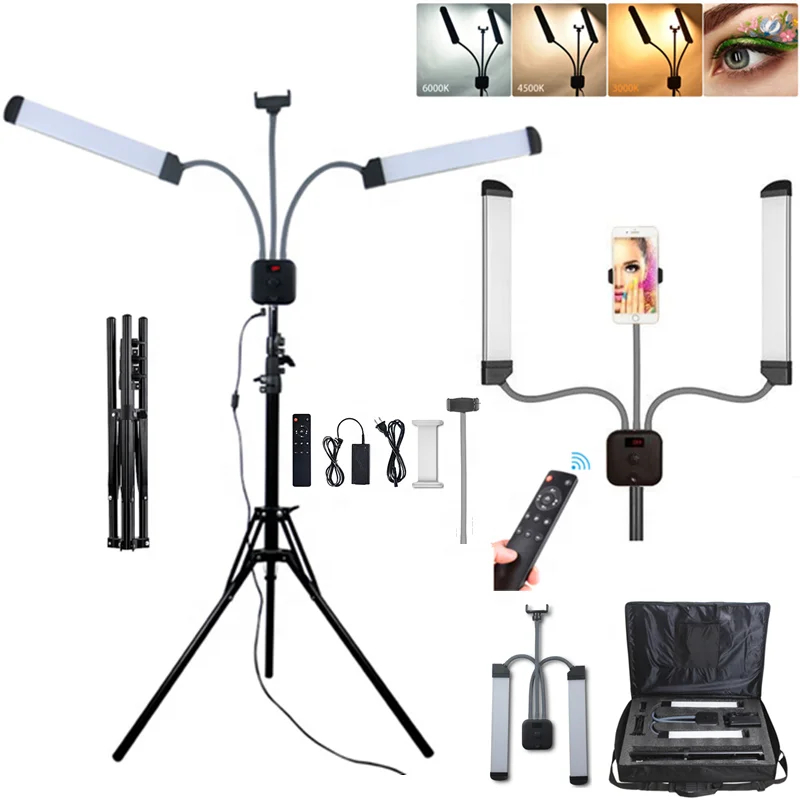 

Easybeauty 60W Hot Selling Double Arms Light Photographic Lighting Multimedia Extreme With Selfie Function lamp For Beauty