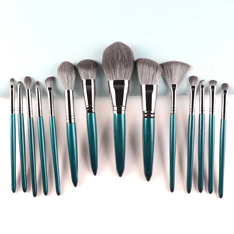

Pink blue 14pieces makeup brush set makeup brush set case
