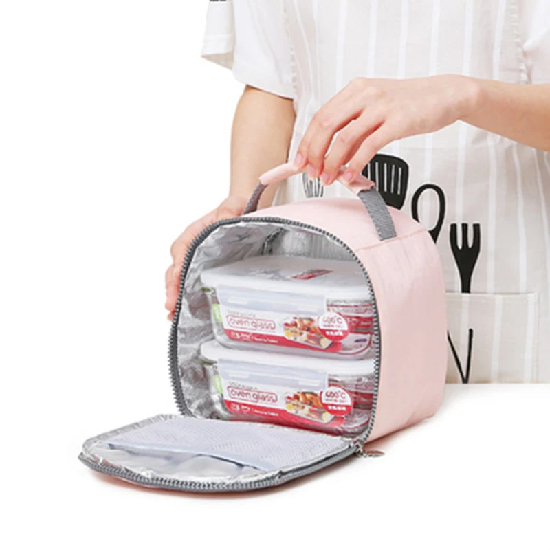 

Lunch box insulated bag bento portable lunch bag office worker thickened female cute Japanese bento lunch bag, Green/silver/yellow/orange/red/blue