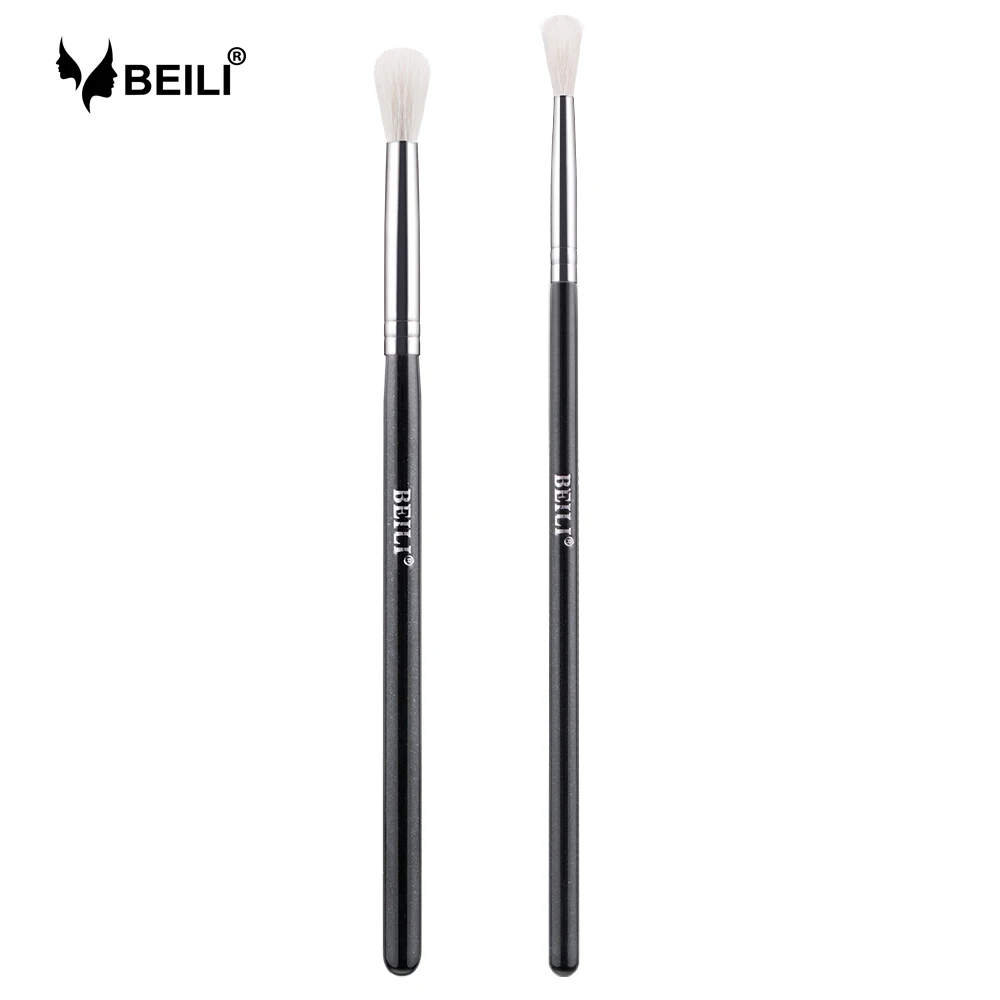 

BEILI Shiny Black New Style Makeup Brush Precise Eye Brush Private Label Goat Hair Natural Makeup Beauty Cosmetic Brushes 20pcs, Picture color