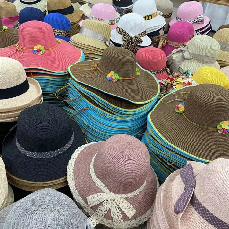 

Wholesale Low Price Wide Brim Folding Nature Straw Hat For Women