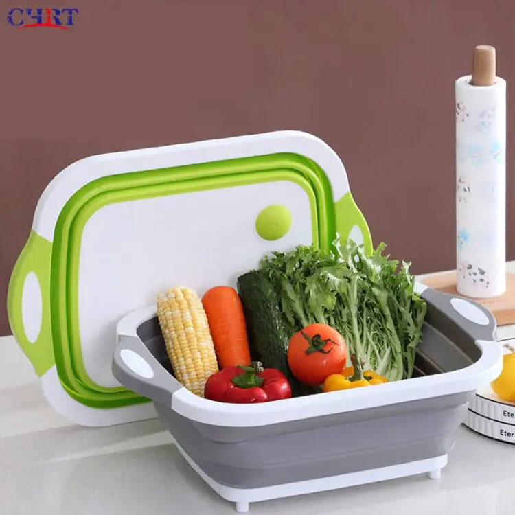 

CHRT Wholesale High Quality Multifunctional 3 In 1 Folding Vegetable Cutting Board Kitchen Chopping Board Tool