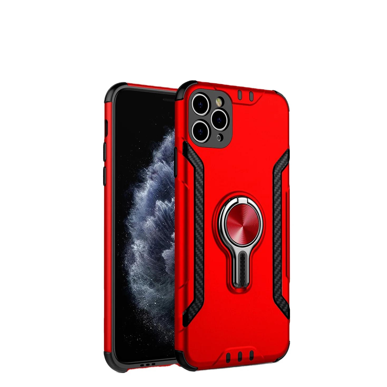 

LeYi Military Metal Ring Magnet Car Holder Phone Case Kickstand Mobile Back Cover for iPhone 11 12 pro max