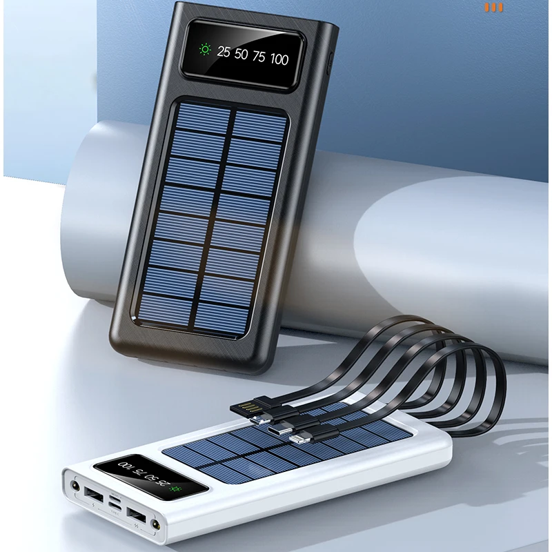 

factory price Baiyu powerbank 10000mah portable solar power banks, Orange/red/green/blue