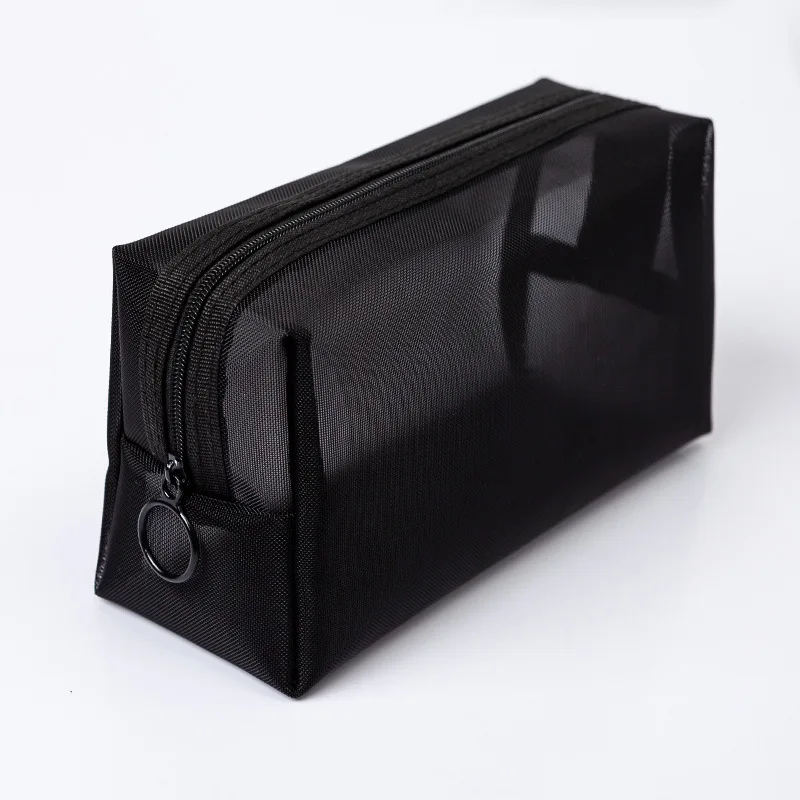 

New Fashion Hot Sale Portable Transparent Mesh Makeup Bag Wash Bag Cosmetic Bag, Customized