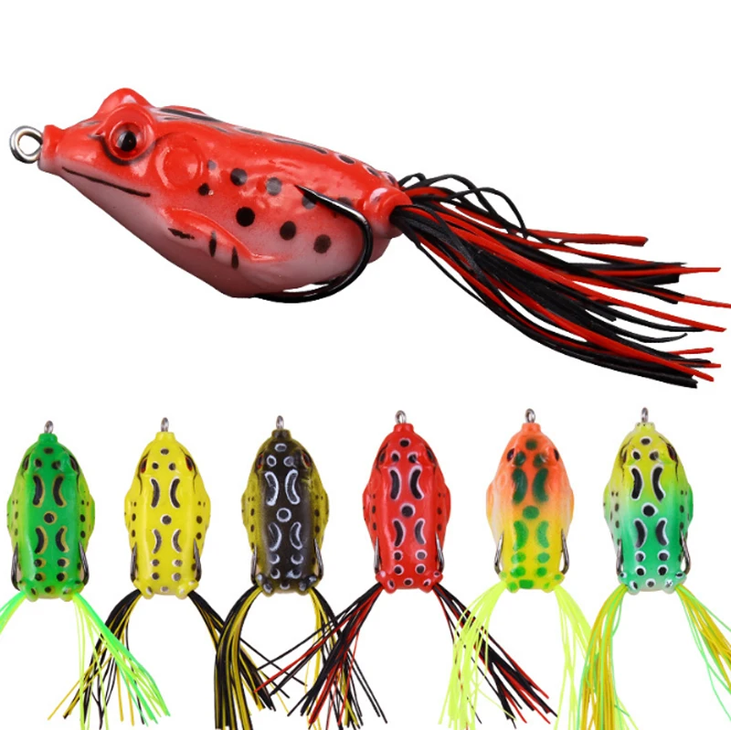 

Amazon Hot Sale 5g 6g 8g 13g 15g Artificial Bait Llastic Lure Frog Fishhooks fishing frog lure soft, 15 colors
