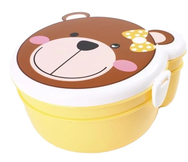 

Kamus round plastic cute cartoon children's lunch box, Customized
