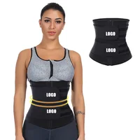 

Compression Custom Logo Double Belt Women Neoprene Waist Trainer For Women Fat Belly Control Workout Lose Weight