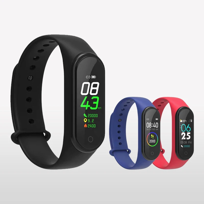 

2020 Popular Overseas Watch Luxury Smart Bracelet App Download Sports Smart Watch Waterproof Cheaper Silicone Wristband, Red/black/blue