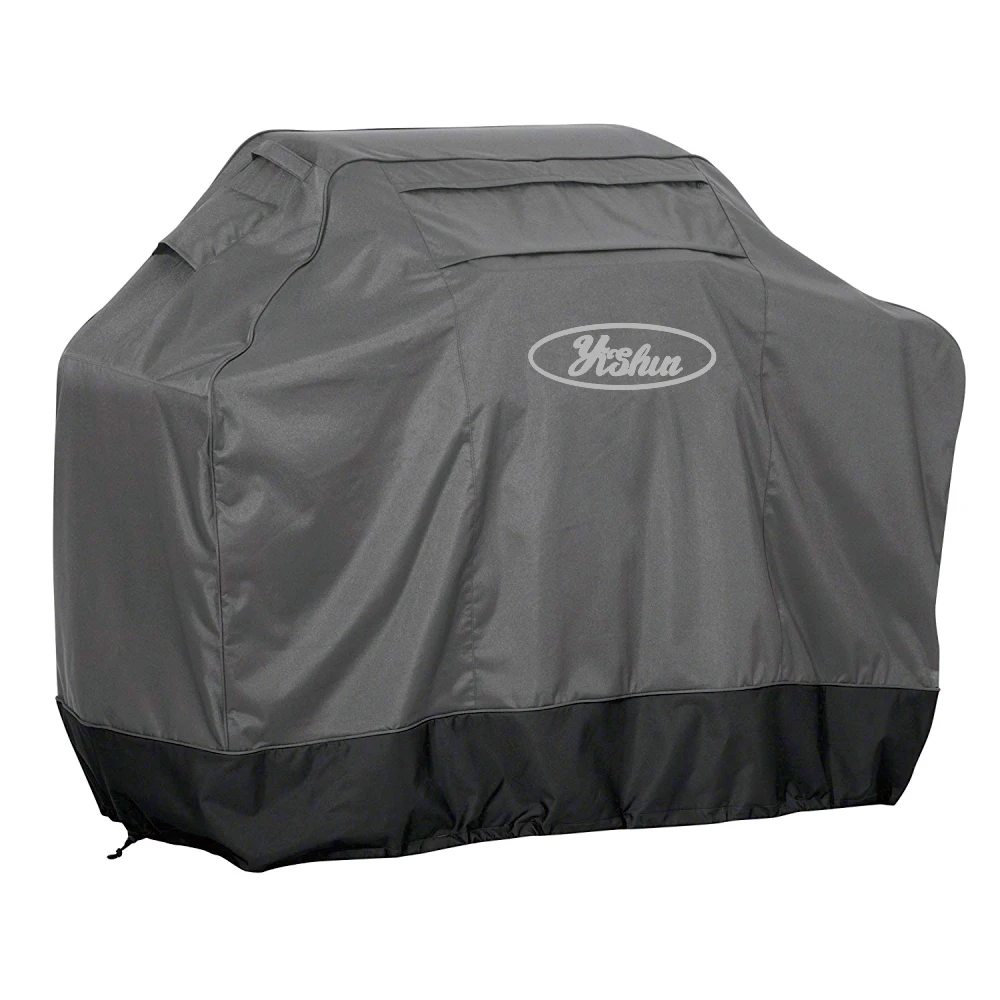 

oxford designer windproof PVC 600d waterproof patio BBQ grill cover for barbecue, Black