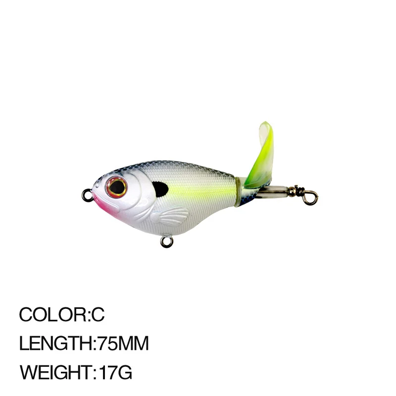 

propeller-like tail topwater fishing lures fishing lures bait crank fishing lures crankbaits freshwater rock 17g 75mm, 11 colors