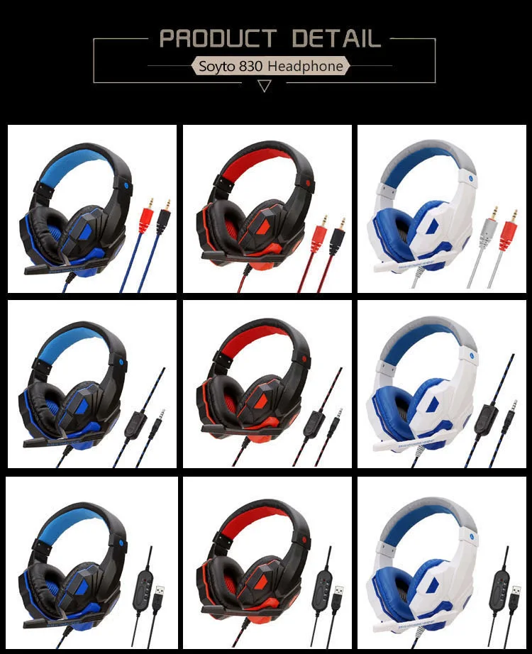 Sy830mv Gaming Headphone With High Bass Sounds Great Stereo Gaming Mic Headset Playing Games Vr