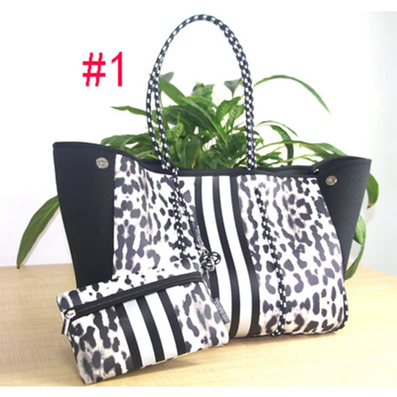 

New Handbags Hollow Shopping Casual Tote Bag Female Soft Big Neoprene Bag
