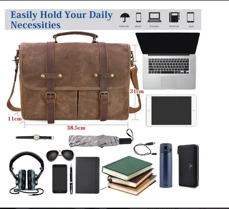 canvas satchel messenger bag