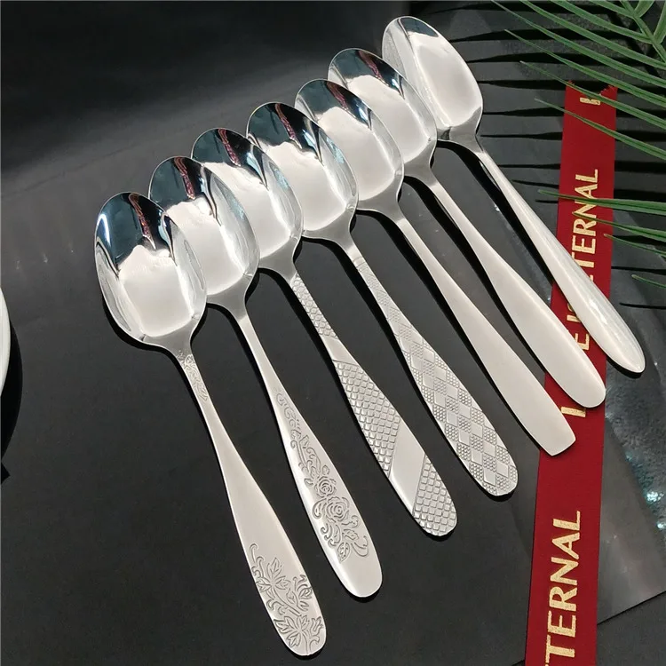 

Amazon luxury stainless steel spoon cutlery set spoon stainless steel silvery spoon