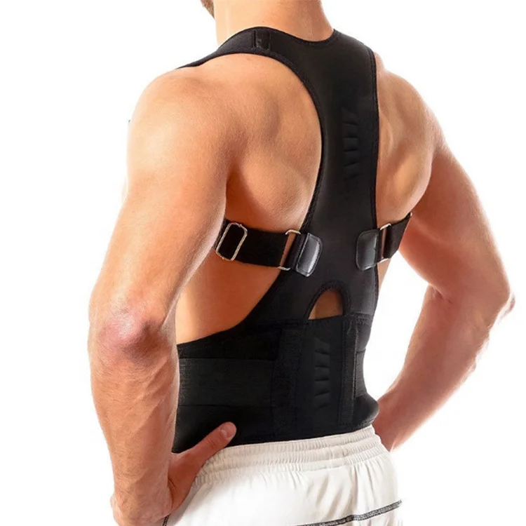 

2021 Adjustable Lumbar Work Belt Lower Back Support Brace Back Posture Corrector, Black