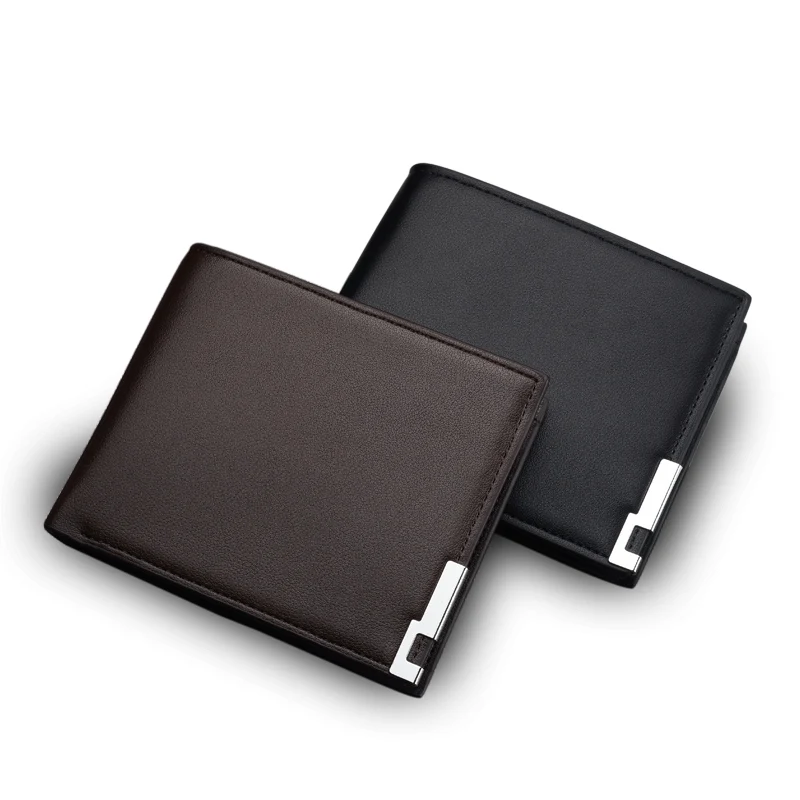 

Custom Luxury Black Big Capacity Purse Bank Card Holder Leather Wallets for Men, Brown or custom color