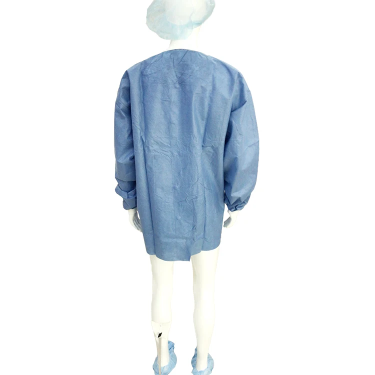 
Adult waterproof Non-woven Disposable stretchy lab coats long sleeve medical sterile Lab Coat Smocks 