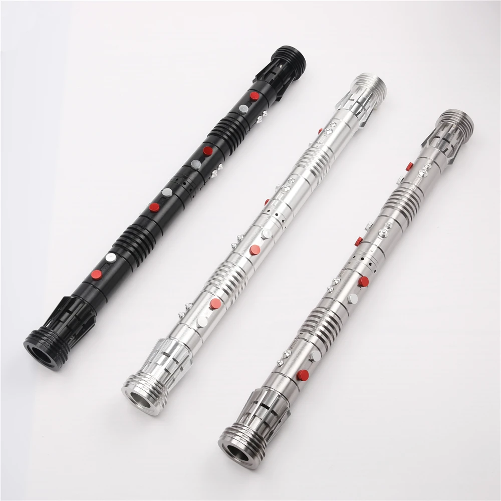 

TXQsaber Darth Maul Metal Hilt Lightsaber Dark Lord Dueling Double blade Sabers Flash on Clash Light Saber