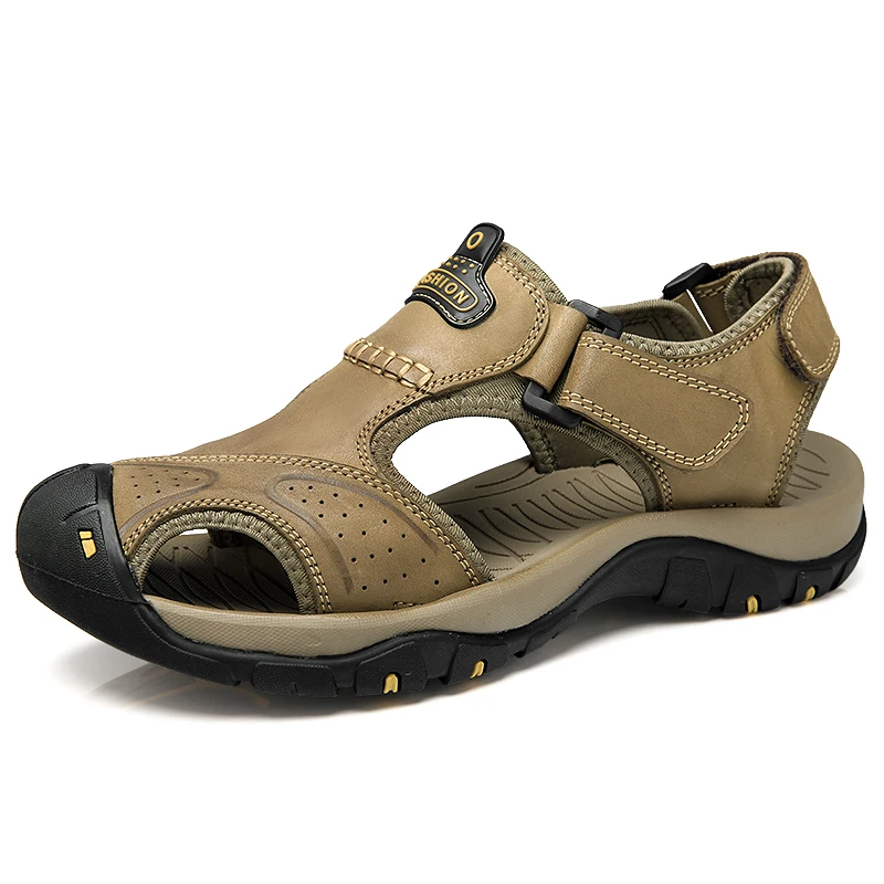 

Factory directly sales cheap non slip mens genuine leather sandal