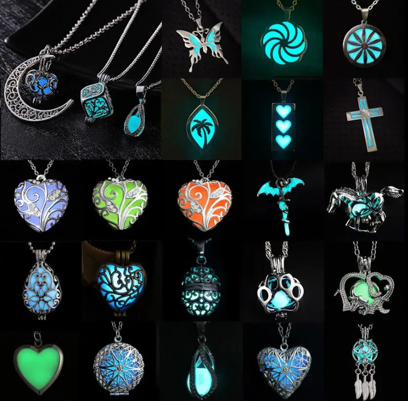 

Hot Glowing Magic Charm Locket Glow In The Dark Animal Pendant Necklace Gifts Jewelry