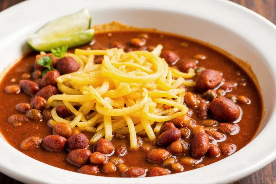 Bowl of classic crockpot chili
