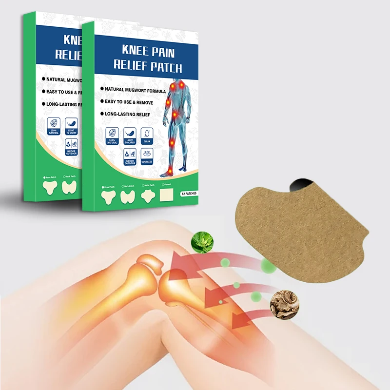 

New Arrival Natural Wormwood Knee Pain Relief Patch Hot Moxibustion Plaster Leg Sticker Arthritis Joint Pain Patch