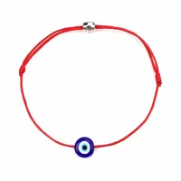

Creative New Design Jewelry Red String Bracelet Evil Eyes Round Bead Handmade Weave Adjustable Bracelets
