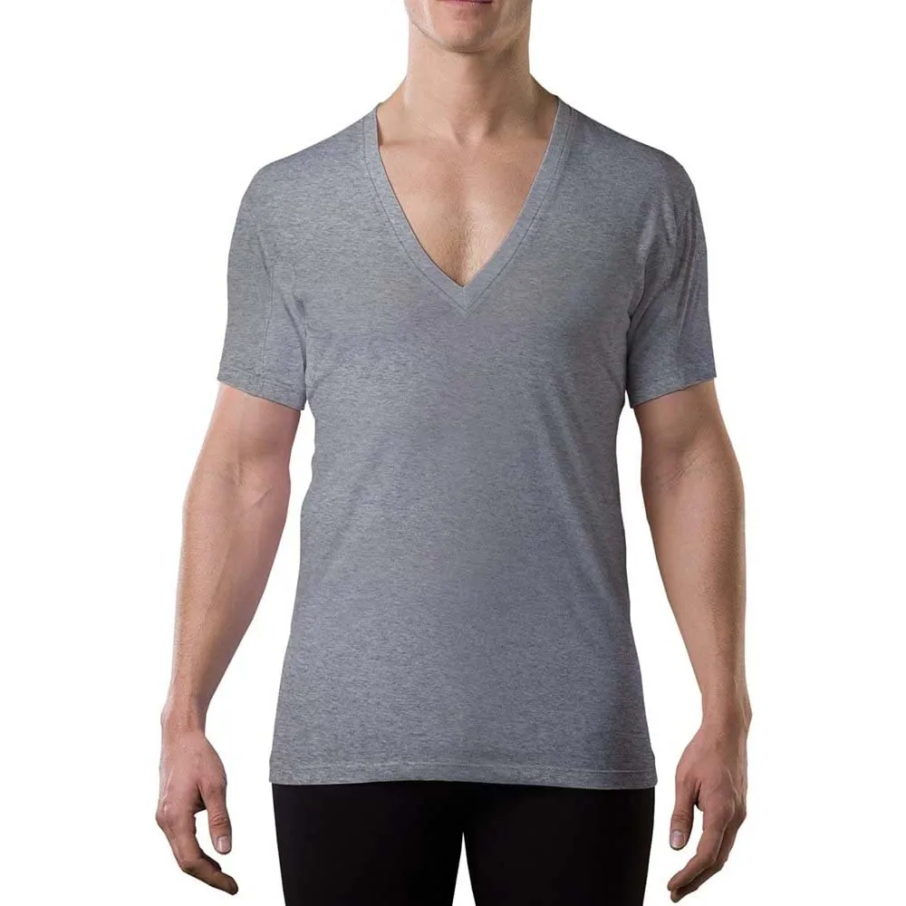 

Custom Men deep V neck micro modal proof running anti sweat proof blank tshirt
