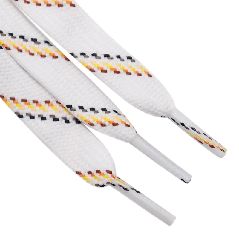 

Weiou company Bulk wholesale Flat wider polyester round custom twill line logo printed shoelaces, Customized