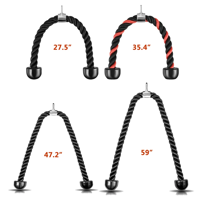 

full body workout solid strong triceps gym nylon rope for home gym lat pull down attachment