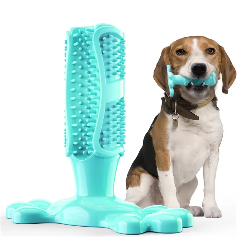 

Hot Sale On Amazon Bone Shape Pet Bite-resistant Chew Toys Non-toxic Molar Stick Dog Toothbrush, Picture showed