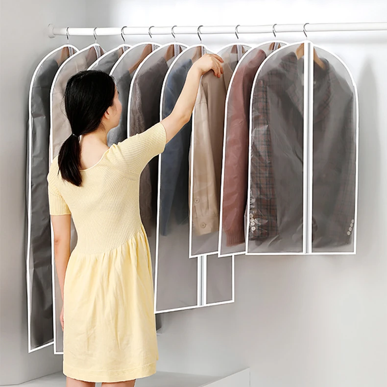 

Clothes Hanging Garment Dress Clothes Suit Coat Dust Cover Home Storage Bag Pouch Case Organizer Wardrobe Hanging Clothing